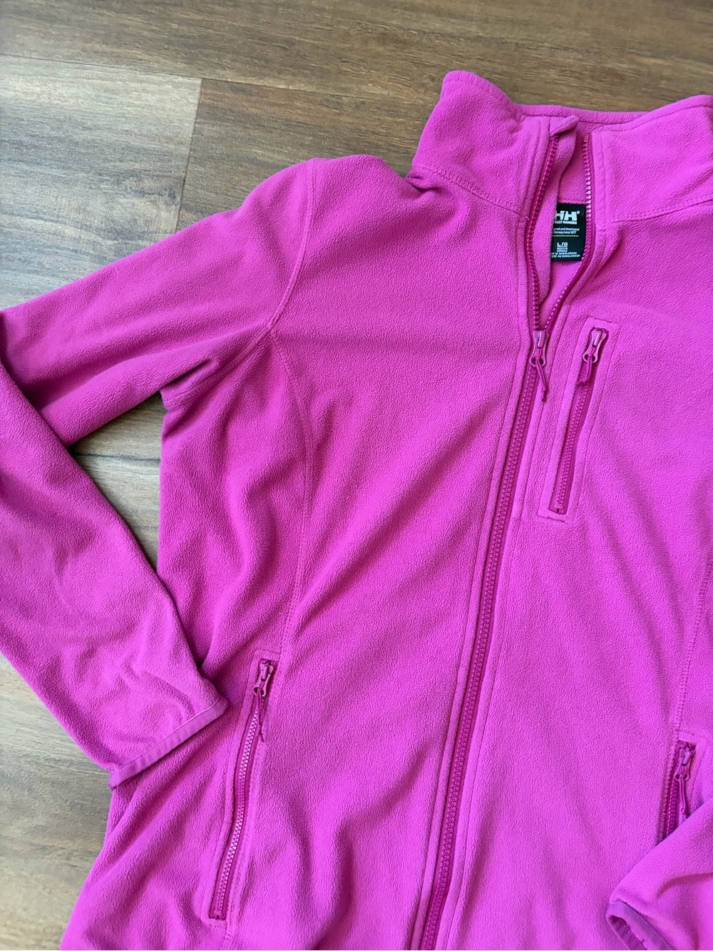 Helly Hansen Pink Fleece Jacket Full Zip Lightweight Outdoor Y2K Gorpcore - Picture 3 of 10